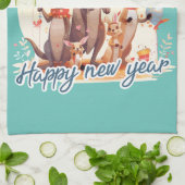 Happy new year at last キッチンタオル (折り畳み)