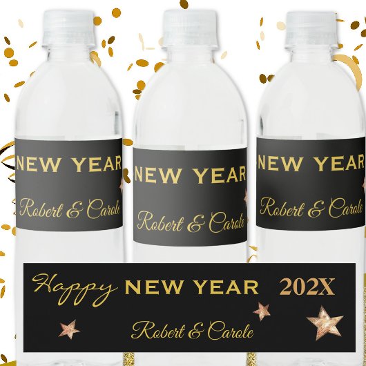 Happy New Year Beverage & Beverageの名前 ペットボトルラベル