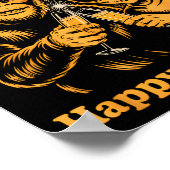 Happy New Year Bigfoot And Alien Sasquatch Firewor ポスター (角)