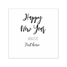 Happy new year blue black bold simple year stylish セルフインキングスタンプ