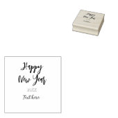 Happy new year blue black bold simple year stylish ラバースタンプ (押印)