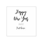 Happy new year blue black bold simple year stylish ラバースタンプ (インプリント)