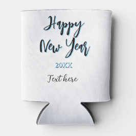 Happy new year blue black bold simple year stylish 缶クーラー
