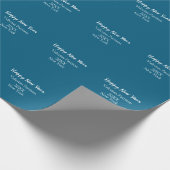 Happy new year blue name place year boho simple  ラッピングペーパー (角)