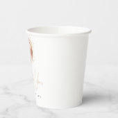 Happy New Year Blush Pink Rose Gold Disco Ball 紙コップ (左)