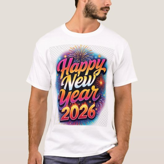 Happy New Year Bright Aesthetic Shirt Tシャツ (正面)