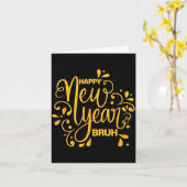 Happy New Year Bruh Nye Celebration Party Matching カード (黄色い花)