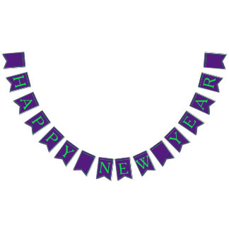 Happy New Year bunting flags by dalDesignNZ バンティングフラッグ