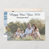 Happy New Year Calligraphy 2 Photo シーズンポストカード (正面/裏面)