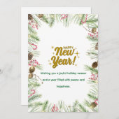 Happy New Year Card | Modern Minimal Design シーズンカード (正面/裏面)