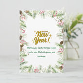 Happy New Year Card | Modern Minimal Design シーズンカード (スタンド正面)