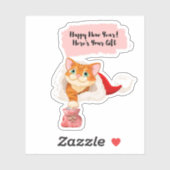 Happy New Year Cat 2023カスタムカットビニール シール (シート)