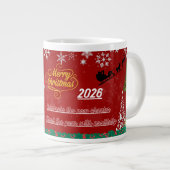 Happy New Year Celebration Mug ジャンボコーヒーマグカップ (正面右)