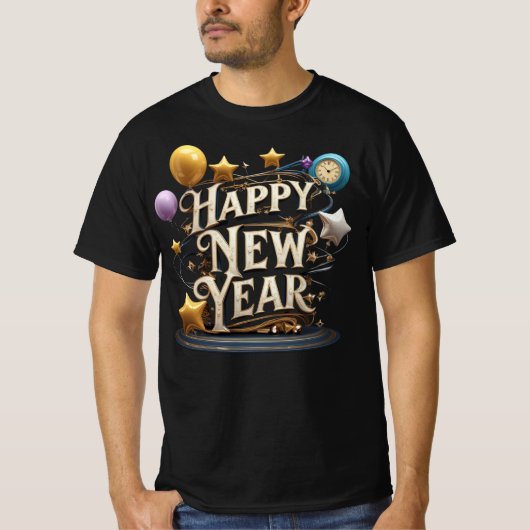 Happy New Year Celebration Party Tシャツ (正面)