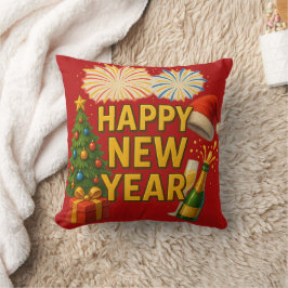 Happy New Year Celebration Sticker  クッション