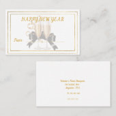 Happy New Year Champagne Gift Card 名刺 (正面/裏面)