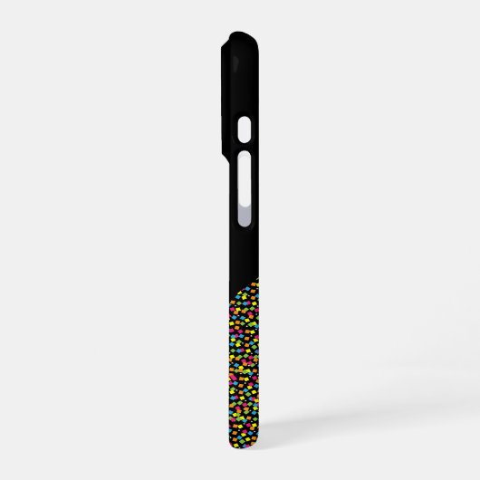 Happy New Year Champagne Glasses iPhoneケース (左側面)