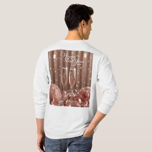 happy new year champagne glow long sleeve tシャツ (裏面フル)