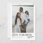 Happy New Year Cheer Modern Family 4 Photo Collage シーズンカード (正面)