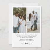 Happy New Year Cheer Modern Family 4 Photo Collage シーズンカード (裏面)