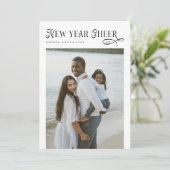 Happy New Year Cheer Modern Family 4 Photo Collage シーズンカード (スタンド正面)