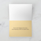 Happy New Year Cheers Cocktail Glasses Spatter カード (内部)