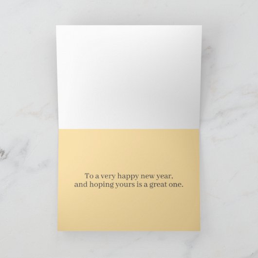 Happy New Year Cheers Cocktail Glasses Spatter カード (内部)