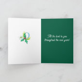 Happy New Year Cheers Martini Cocktail Glass カード (内部)