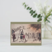 Happy New Year Childrenヴィンテージファンタジーはがき シーズンポストカード (スタンド正面)