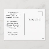 Happy New Year Christmas Photo Pink Tree シーズンポストカード (裏面)