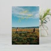 Happy New Year Confetti Photo 箔シーズンカード (立ち正面)