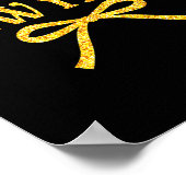 Happy New Year Coquette Bow New Year Party Family ポスター (角)