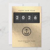 Happy New Year Corporate Business Logo Gold (正面)