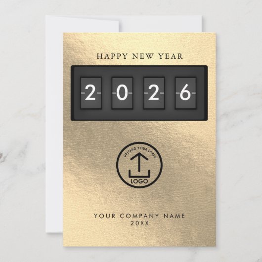Happy New Year Corporate Business Logo Gold (正面)