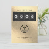 Happy New Year Corporate Business Logo Gold (スタンド正面)
