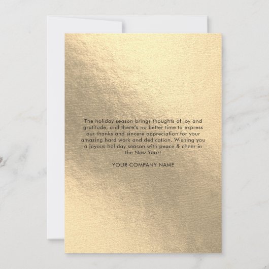 Happy New Year Corporate Business Logo Gold (裏面)