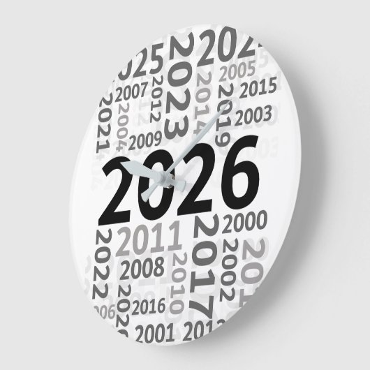 Happy New Year Countdown Wall Clock ラージ壁時計 (傾斜)