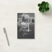 Happy new year couple photo name year black white  ポストイット (オフィス)