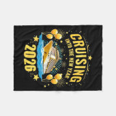 Happy New Year Cruise 2026 Party Trip Cruising Int フリースブランケット (正面(横))