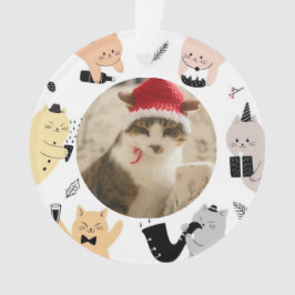 Happy New Year Custom Cat Photo Ornament オーナメント