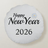 Happy New Year Custom Present ラウンドクッション (裏面)
