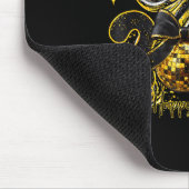 Happy New Year Cute Gold Disco Ball Bow New Year's マウスパッド (コーナー)