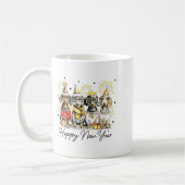 Happy New Year Dachshund Dog Lover 2026 New Year H コーヒーマグカップ (左)