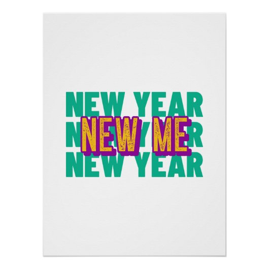 Happy New Year Design | Motivational Poster ポスター (正面)