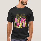 Happy New Year Disco Ball Coquette Bow New Years E Tシャツ (正面)