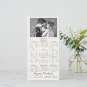 Happy New Year Elegant 2026 Calendar Your Photo シーズンカード (スタンド正面)