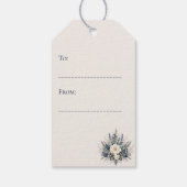 Happy New Year Elegant Florals | 月明かりの庭 ギフトタグ (裏面)