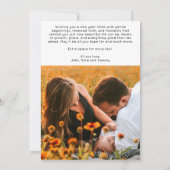 Happy New Year Elegant Handwritten Script Photo シーズンカード (裏面)