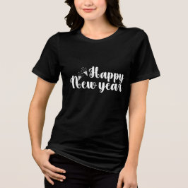 Happy New Year Elegant Script Tee トライブレンドＴシャツ