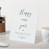 Happy New Year Elegant Welcome Minimalist  Sign 台座サイン (インサイチュ)